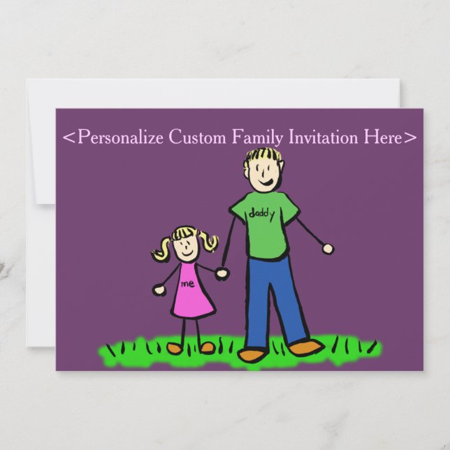 Inbjudan till Anpassningsbar av Far-dotterfamiljen (Framsida)