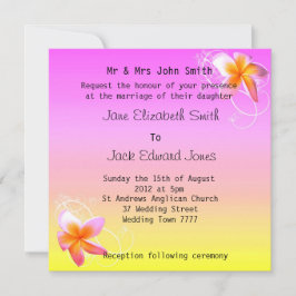 Inbjudan till Anpassningsbar av Frangipani Beach-b