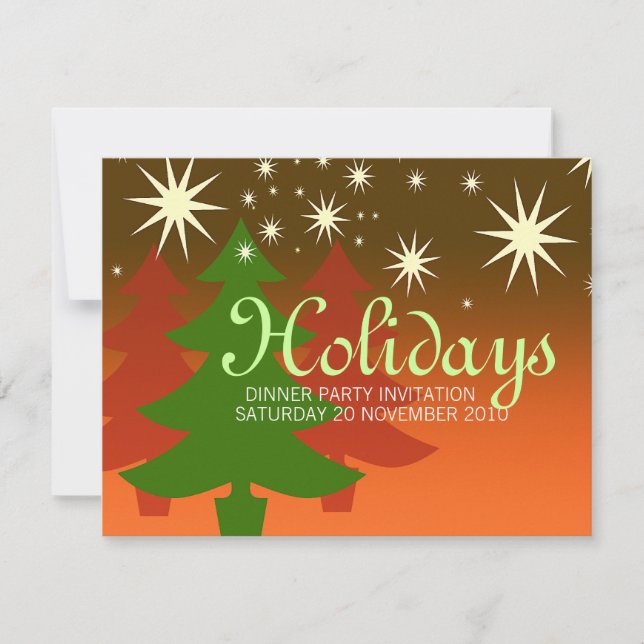 Inbjudan till anpassningsbar av Julgran Sparkly St (Framsida)