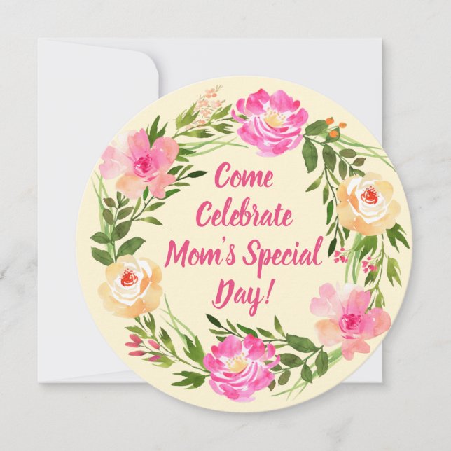 Inbjudan till Anpassningsbar av vattenfärgsfärgad  (Framsida)