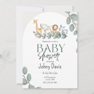 Inbjudan till anpassningsbar Baby Shower Firande