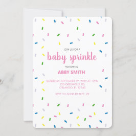 Inbjudan till anpassningsbar Baby Sprinkle Shower