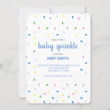 Inbjudan till anpassningsbar Baby Sprinkle Shower