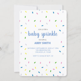 Inbjudan till anpassningsbar Baby Sprinkle Shower