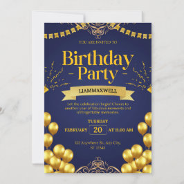 Inbjudan till anpassningsbar Berry-Thated Birthday