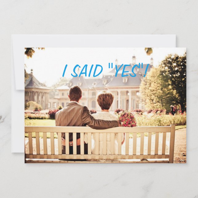 Inbjudan till anpassningsbar fotobröllop (Framsida)