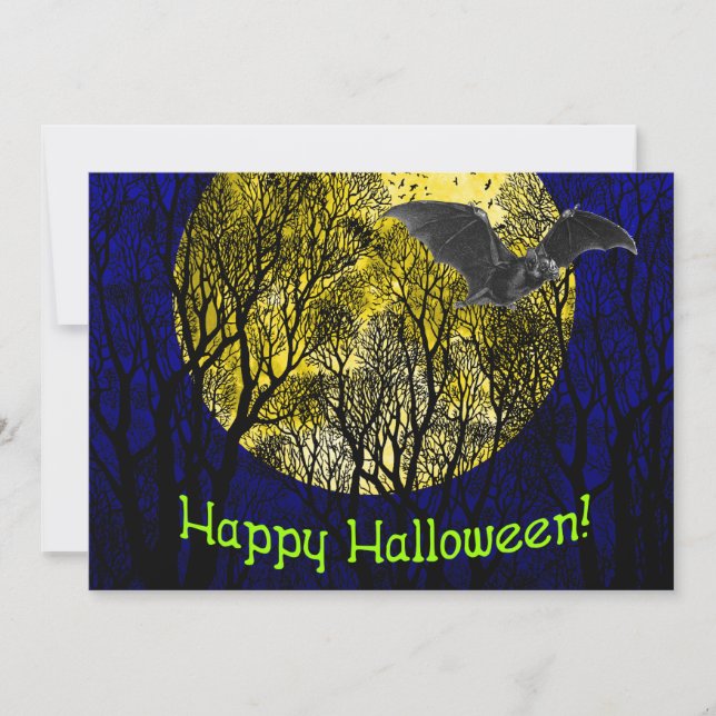 Inbjudan till anpassningsbar Halloween fest (Framsida)