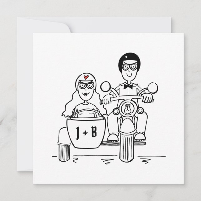 Inbjudan till anpassningsbar motorcykel och sidvag (Framsida)