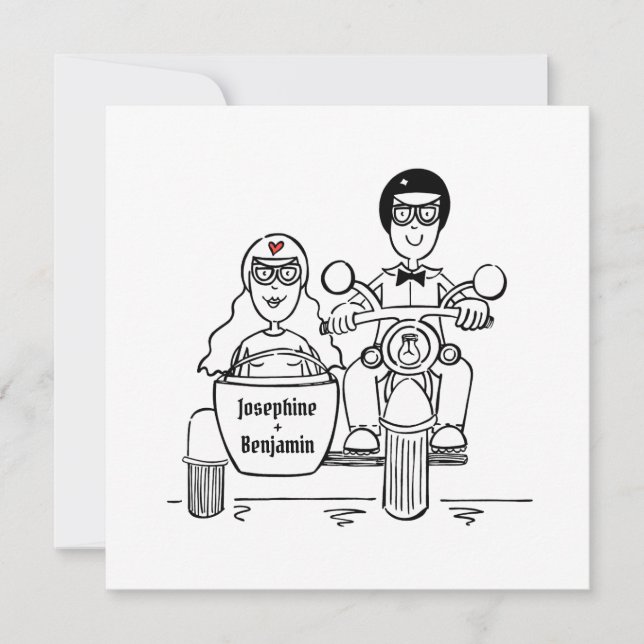 Inbjudan till anpassningsbar motorcykel och sidvag (Framsida)