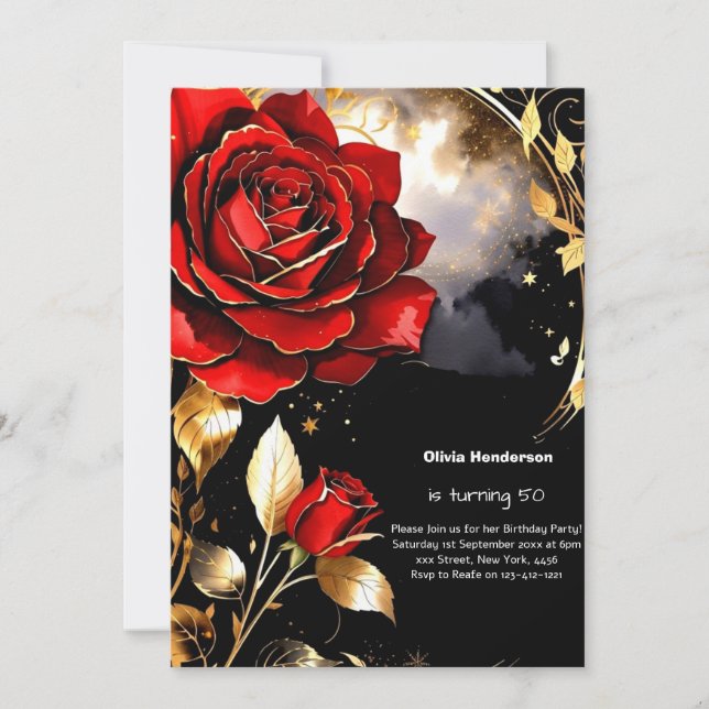 Inbjudan till anpassningsbar på födelsedag (Framsida)