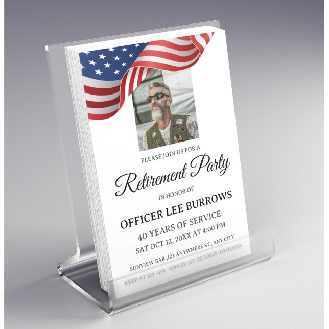 Inbjudan till anpassningsbar Photo Military Pensio Flygblad (Skapare uppladdad)