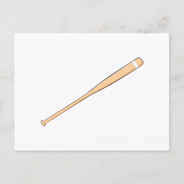 Inbjudan till Anpassningsbar Wooden Baseball Softb Vykort (Framsida)