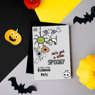 Inbjudan till anpassningsbarna Halloween-scoky par