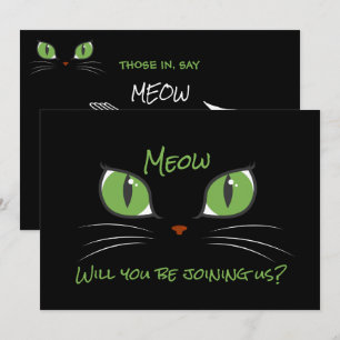 Inbjudan till Anpassningsbarna Meow Cute Ögon Pet