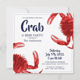 Inbjudan till Anpassningsbarna roligt Crab Boil Wh