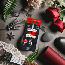 Inbjudan till anpassningsbarna Sten n'Roll Bröllop