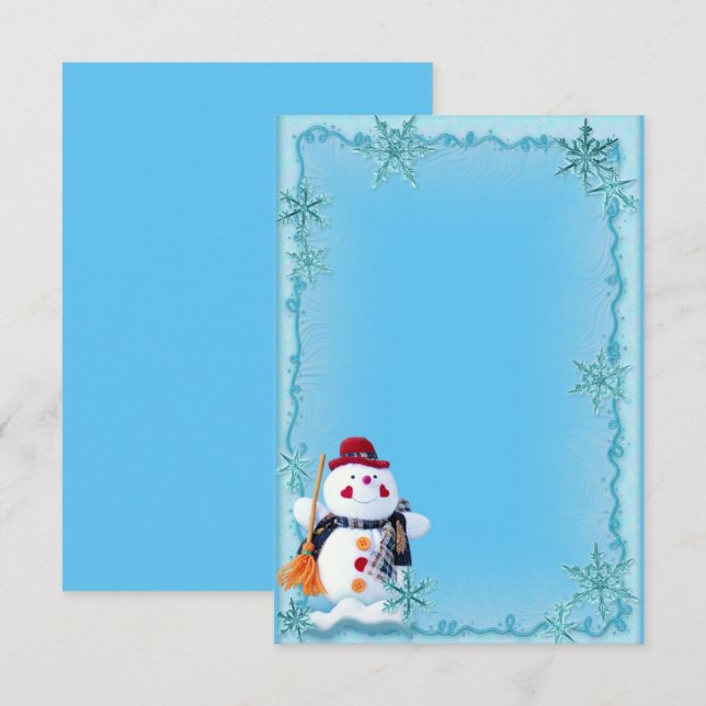 Inbjudan till anpassningsbarnas vinter-bröllop (Fram/baksida)