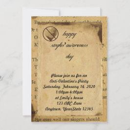 Inbjudan till Anti-Valentine Party-gruppen för sin