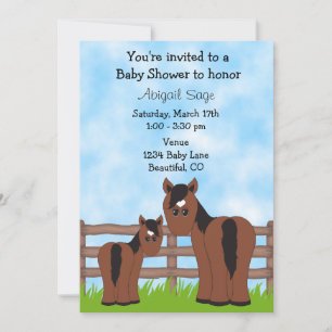 Inbjudan till Appaloosa Horse Baby Shower