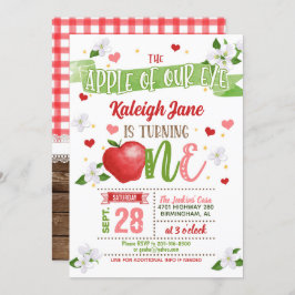 Inbjudan till äppelnummer 1 på födelsedagen - Äppl