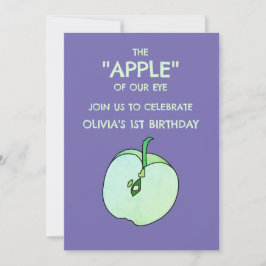 Inbjudan till äppelsegmentfrukt Barns födelsedag