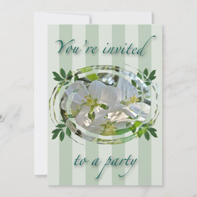 Inbjudan till Apple Blommars Party (Framsida)