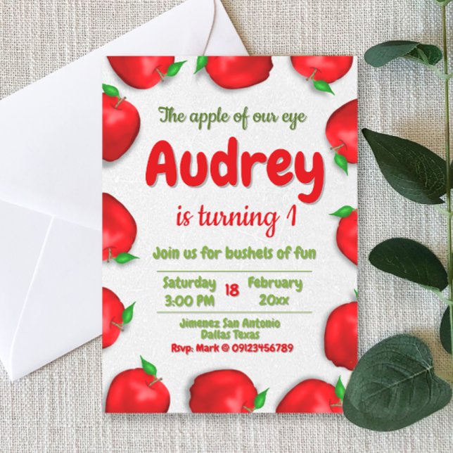 Inbjudan till Apple-födelsedagsdagen (Apple Birthday Invitation)