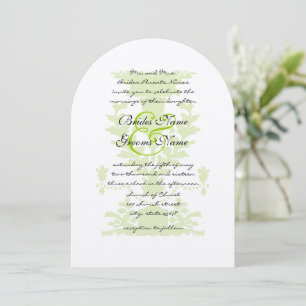 Inbjudan till Apple Grönt Antique Urn Wedding