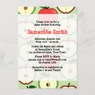 Inbjudan till Apple Thees Baby Shower