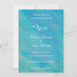 Inbjudan till Aqua Blue Ocean Wedding