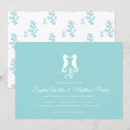 Inbjudan till Aqua Seahorse Beach Wedding