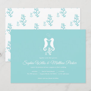 Inbjudan till Aqua Seahorse Beach Wedding