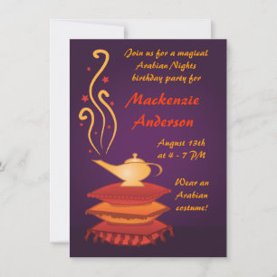 Inbjudan till Arabiska Magic Lamp Party