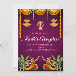 Inbjudan till Arangetram & Bharatnatyam-föreställn