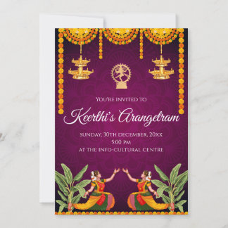 Inbjudan till Arangetram & Bharatnatyam-föreställn