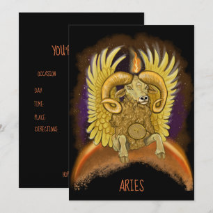 Inbjudan till Aries Zodiac-tecken