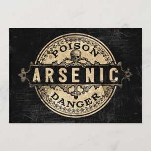 Inbjudan till arsenikförgiftning Vintage Stil