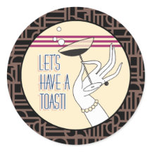 Inbjudan till Art Deco-fest för förlovningsfirande