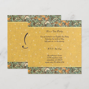 Inbjudan till art nouveau blommor till botaniska m