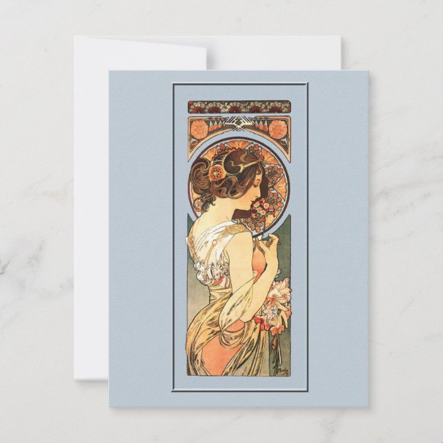 Inbjudan till Art nouveau Vackert Bride Shower (Framsida)