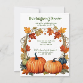 Inbjudan till aspen Träd Thanksgiving-dag på midda