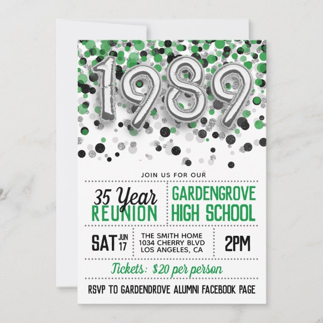 Inbjudan till återförening av högskolan 1989 (Framsida)