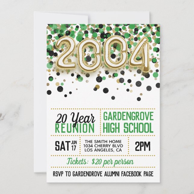 Inbjudan till återförening av högskolan 2004 (Framsida)