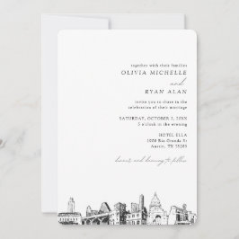 Inbjudan till Austin Skyline Destination Wedding