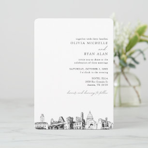 Inbjudan till Austin Skyline Destination Wedding
