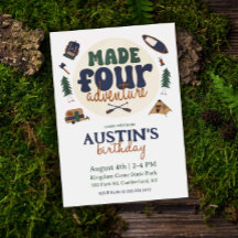 Inbjudan till Äventyr 4e födelsedagen