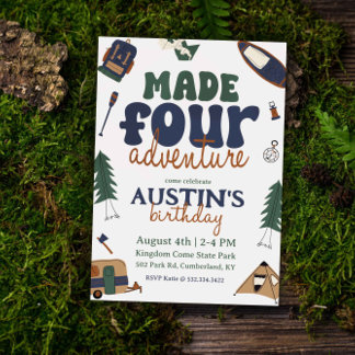 Inbjudan till Äventyr 4e födelsedagen