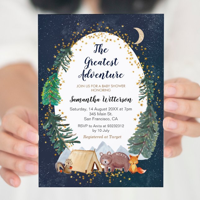 Inbjudan till Äventyr Forest Baby Shower (Skapare uppladdad)