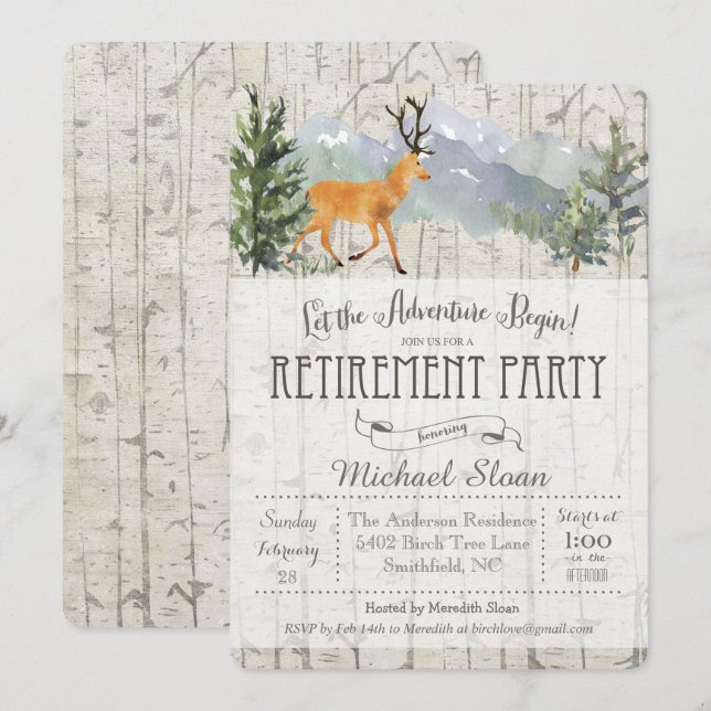 Inbjudan till Äventyr inleds i Hjort Pension (Fram/baksida)