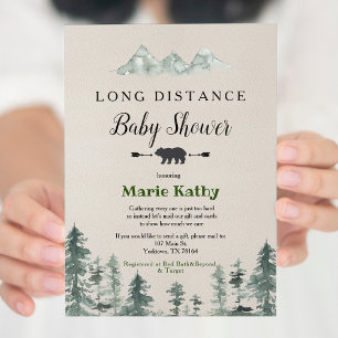 Inbjudan till Äventyr Long Avstånd Baby Shower